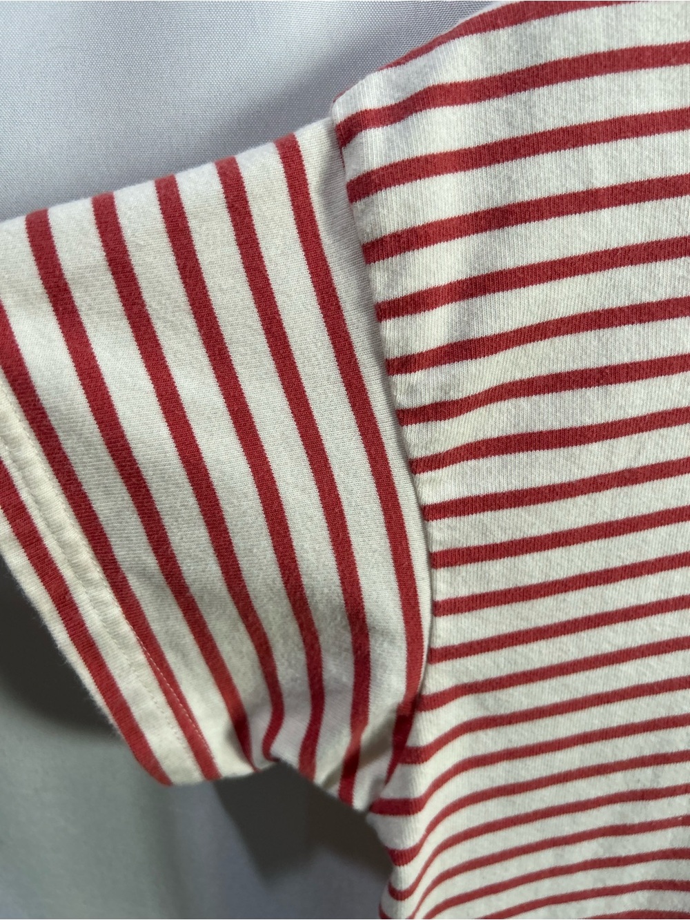 Pomander Place Rust and White Striped Casual Tee EUC - Picture 3 of 4